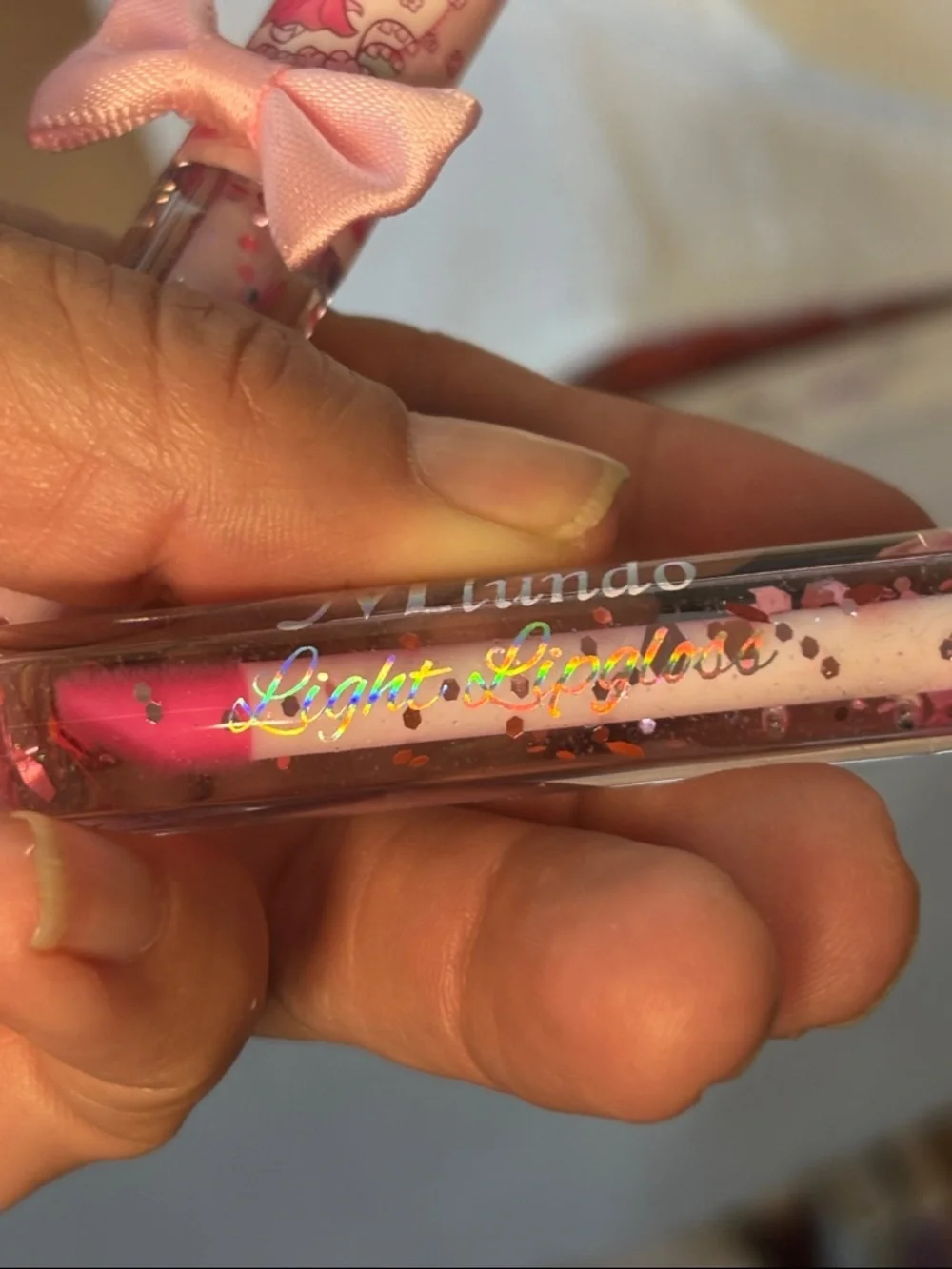 Sanrio Hello Kitty Pink Glitter Lip Gloss -2 each